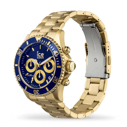 Ice-Watch ICE Steel Chronograph Blue Dial Gold-Tone Men's Watch 017674