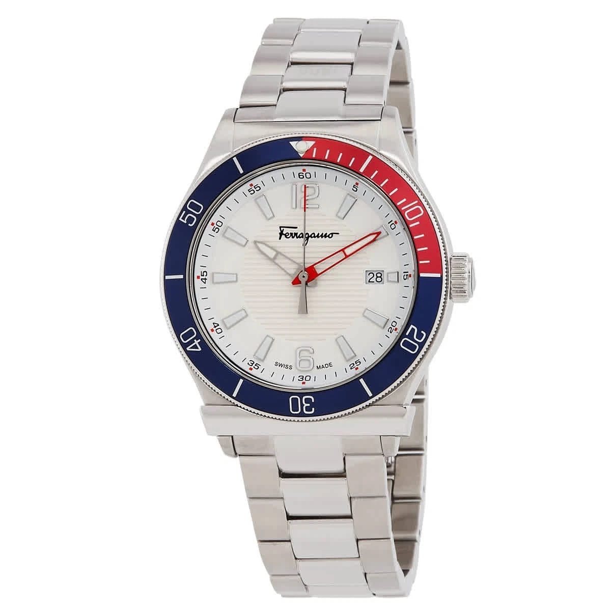 Ferragamo 1898 Sport Quartz White Dial Men's Watch SFYK00520