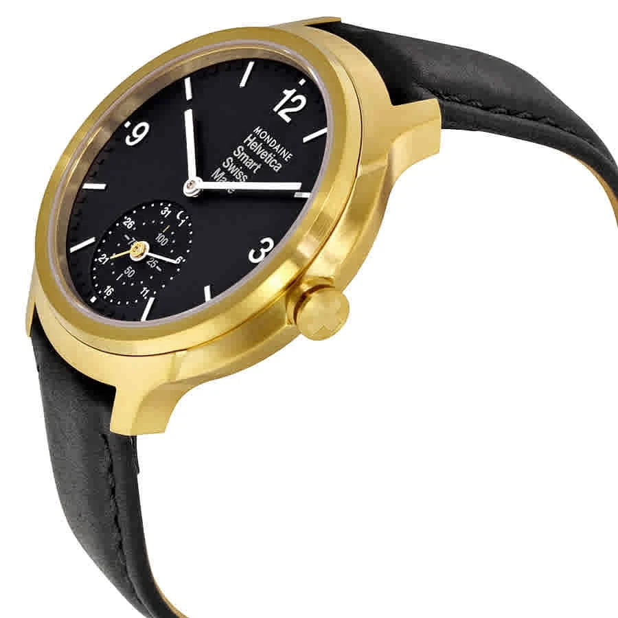 Mondaine Helvetica No 1 Bold Smart Black Dial Men's Watch