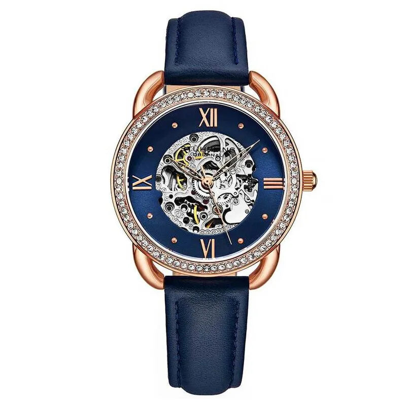 Stuhrling Original Legacy Automatic Skeleton Blue Dial Ladies Watch M15907