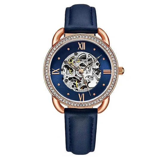 Stuhrling Original Legacy Automatic Skeleton Blue Dial Ladies Watch M15907