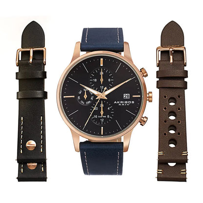 Akribos XXIV Quartz Blue Dial Men's Watch AK1105RGBU-S